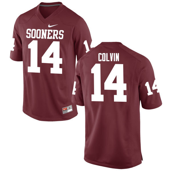 Oklahoma Sooners #14 Aaron Colvin College Football Jerseys Game-Crimson